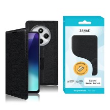 Étui Portefeuille Zanae noir pour Redmi 14C 4G