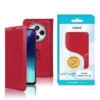 Étui Portefeuille Rouge pour Redmi 14C 4G