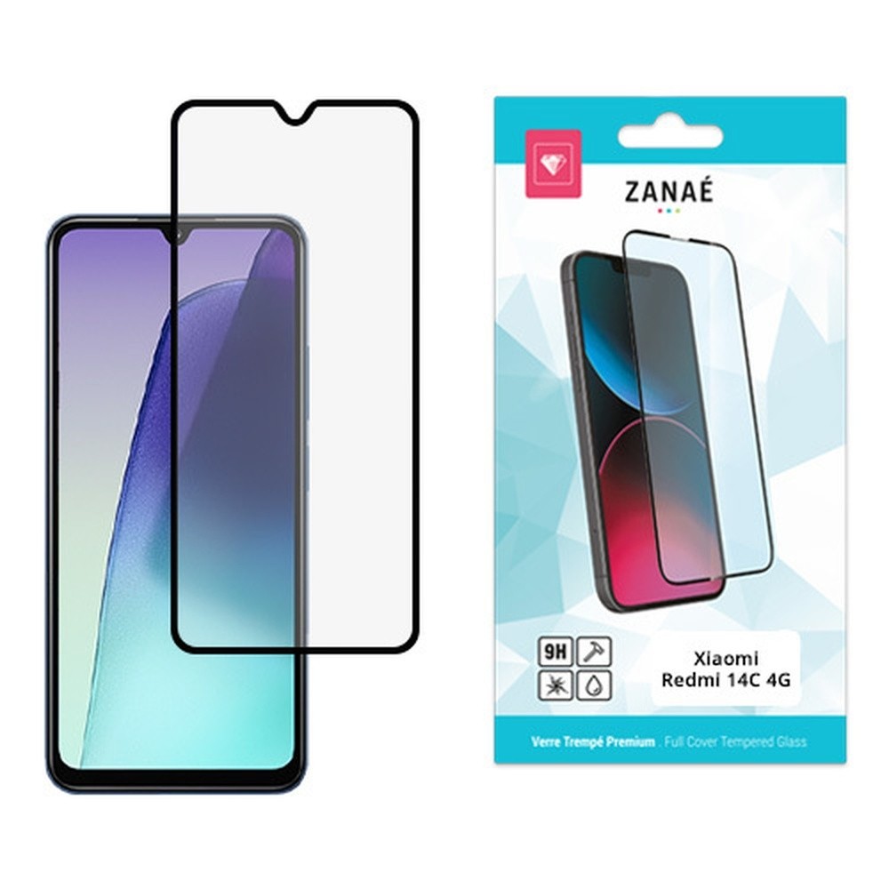 Film de protection en verre trempé Full Cover pour Redmi 14C 4G