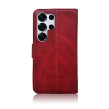 Portefeuille Zanae Columbia rouge pour Galaxy S25 Ultra