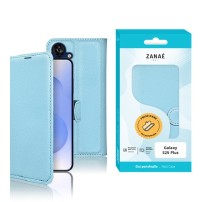 Etui Portefeuille Zanae bleu clair pour Galaxy S25 Plus