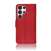 Étui portefeuille rouge Zanae pour Galaxy S25 Ultra