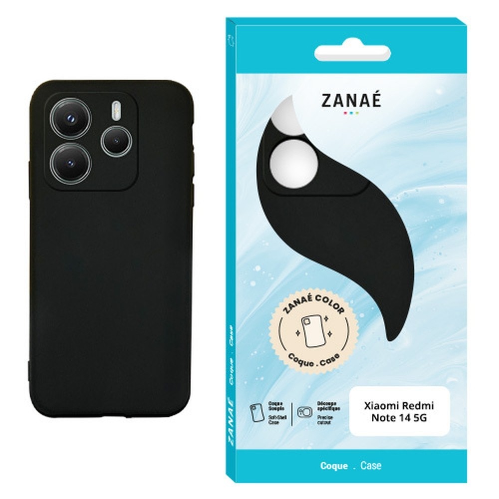 Coque Zanae Color noire pour Redmi Note 14 5G