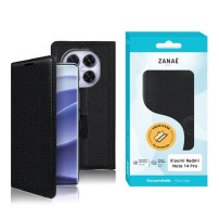 Étui portefeuille Zanae noir pour Redmi Note 14 Pro et Poco X7