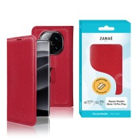 Étui Portefeuille Zanae rouge pour Redmi Note 14 Pro Plus