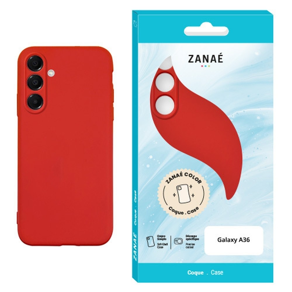 Coque Zanae Color Rouge pour Galaxy A36