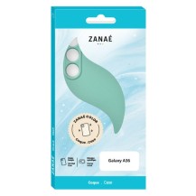 Coque Zanae Color Menthe pour Galaxy A36 montrée de face et de dos