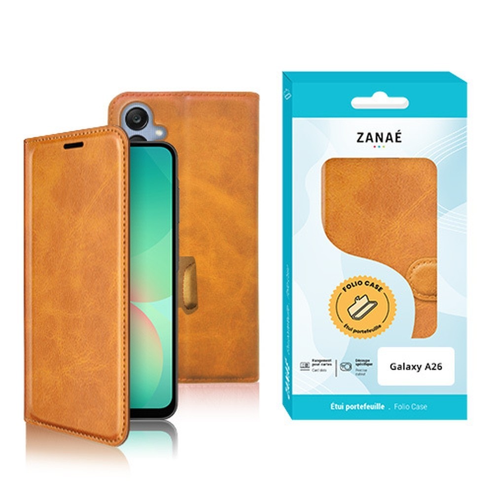 Portefeuille Zanae Columbia en cuir PU pour Galaxy A26