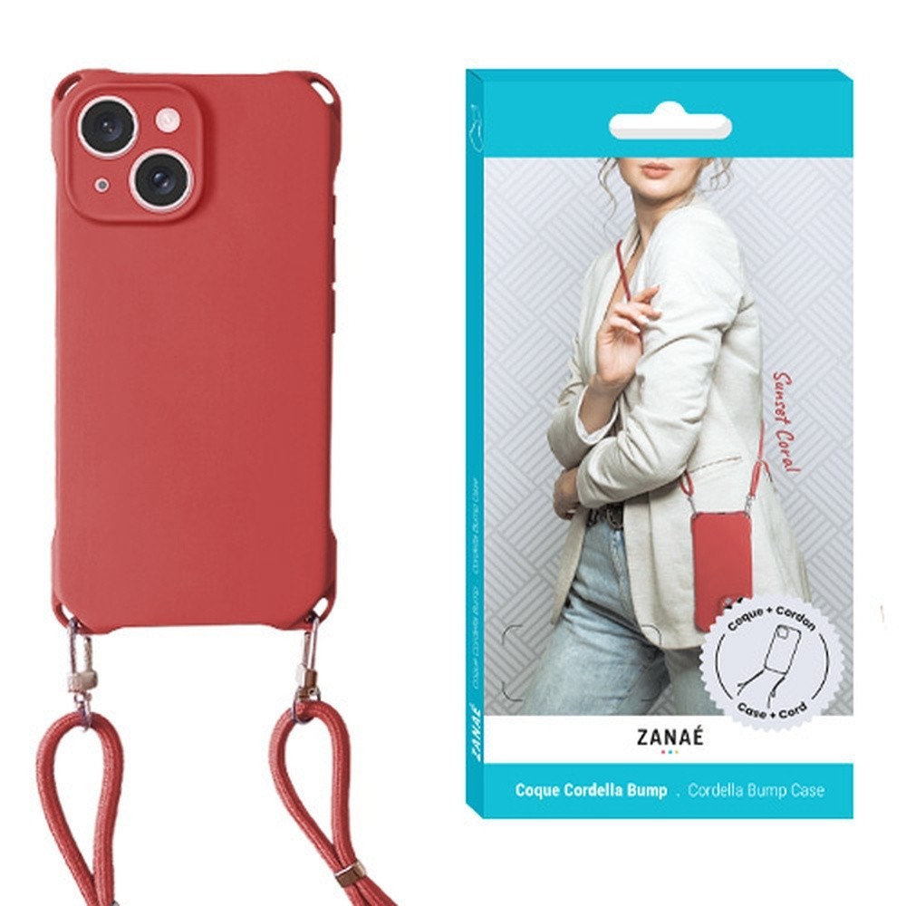Coque Cordella Bump pour iPhone 15 en rouge Sunset