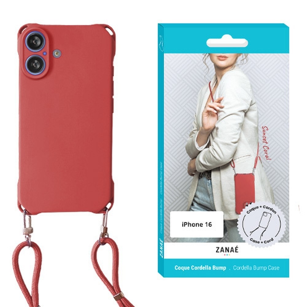 Coque Cordella Bump rouge pour iPhone 16