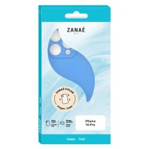 Vue avant de la coque Zanae Color pour iPhone 16 Pro en bleu