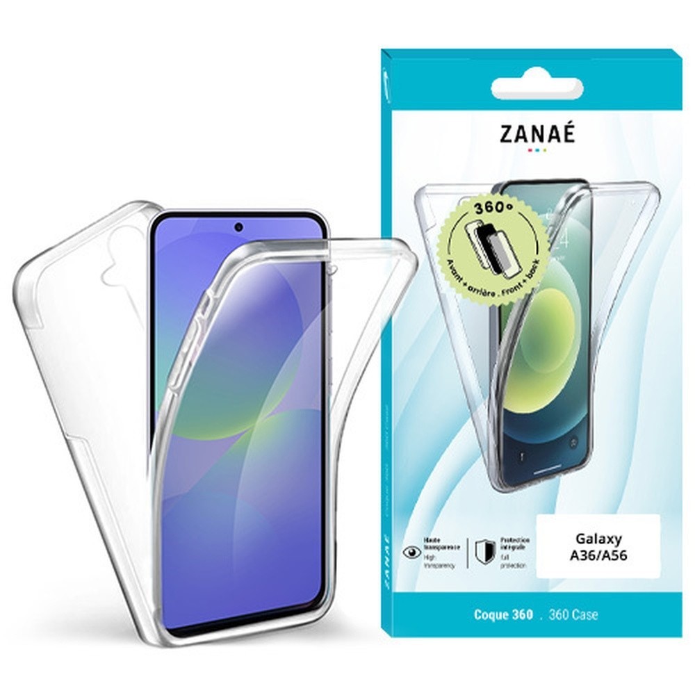 Coque 360° transparente pour Samsung Galaxy A36 et A56