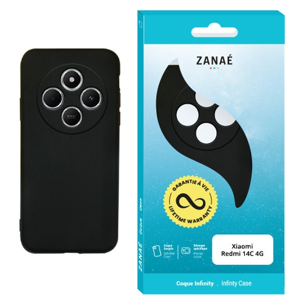 Coque Infinity pour Redmi 14C 4G noir