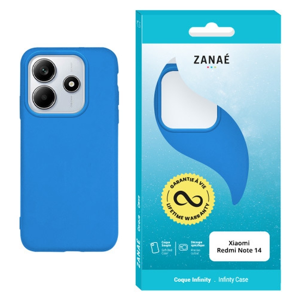 Coque Infinity bleue pour Redmi Note 14 5G
