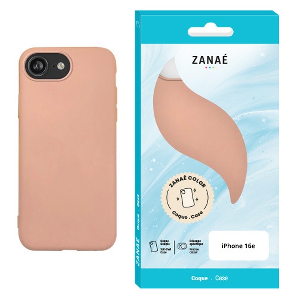 Coque Zanae Color Rose sur iPhone 16e