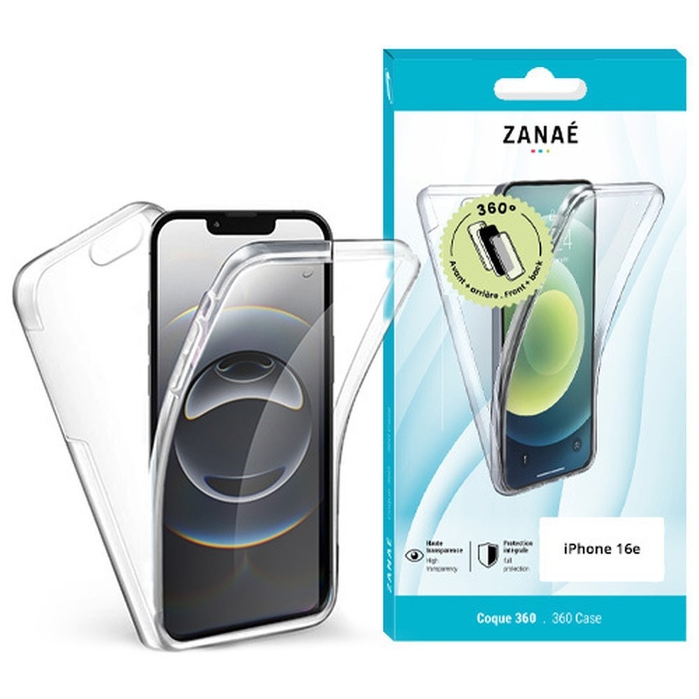 Coque 360 Transparente pour iPhone 16e