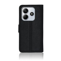 Etui Portefeuille Zanae en noir pour Redmi Note 14 4G