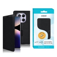 Étui portefeuille Zanae pour Redmi Note 14 Pro 4G en noir