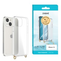 Coque transparente avec anneaux amovibles pour iPhone 13