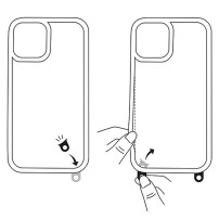 Coque transparente avec anneaux amovibles pour iPhone 12 et 12 Pro