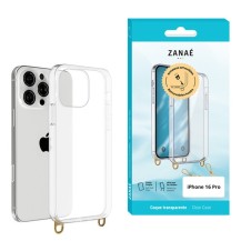 Coque transparente avec anneaux pour iPhone 16 Pro