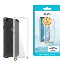 Coque transparente avec anneaux amovibles pour iPhone