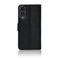 Etui portefeuille noir pour Galaxy S25 Edge