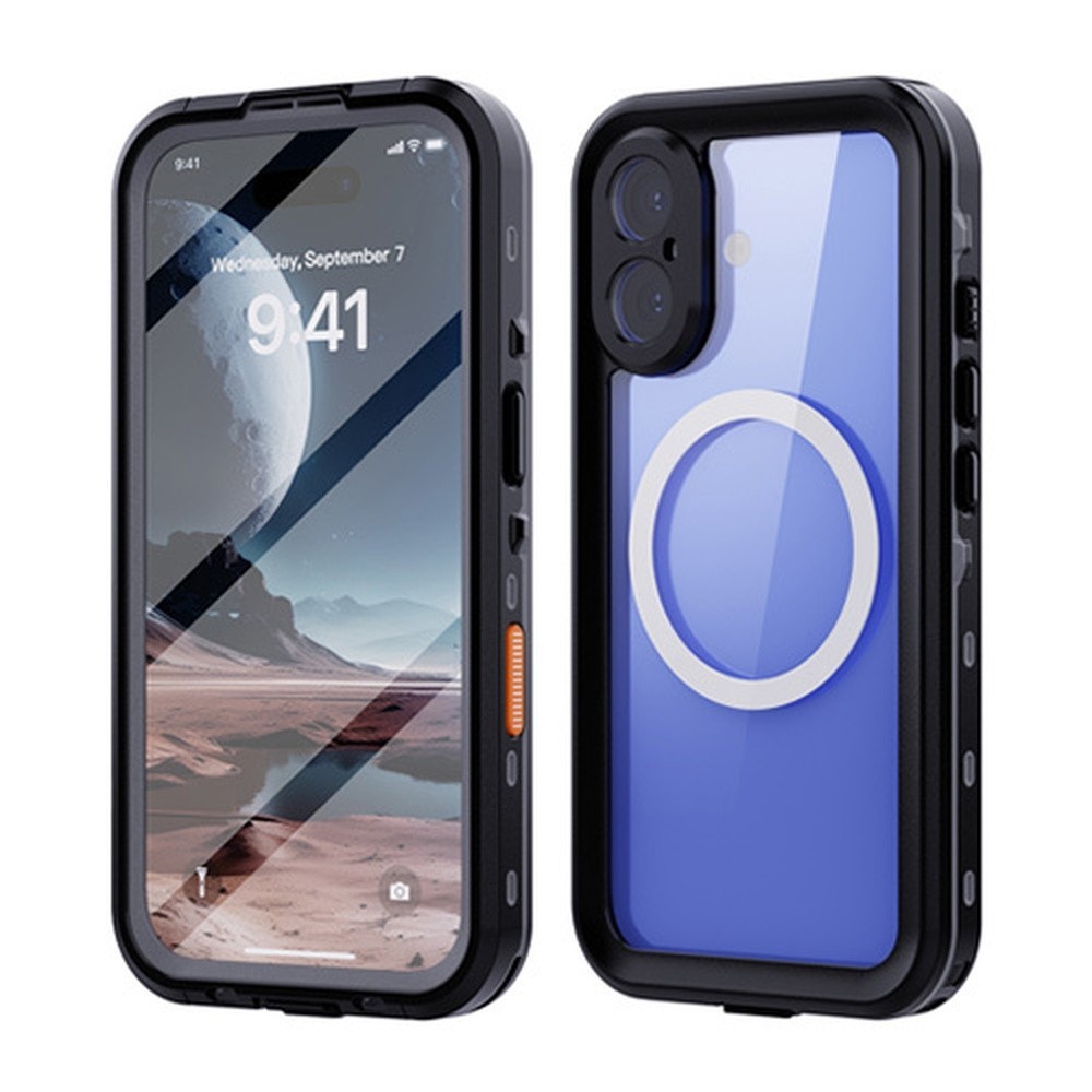 Coque étanche Redpepper noire pour iPhone 16