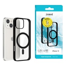 Coque noire compatible MagSafe pour iPhone 13