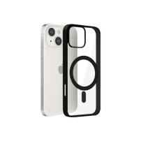 Coque noire compatible MagSafe pour iPhone 13