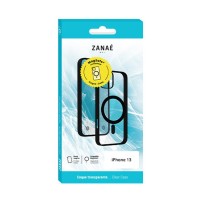 Coque noire compatible MagSafe pour iPhone 13