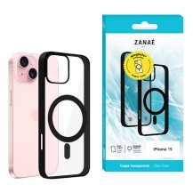 Coque Compatible MagSafe pour iPhone 15 en noir