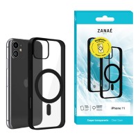 Coque noire compatible MagSafe pour iPhone 11