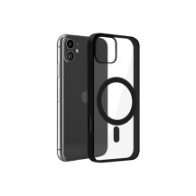 Coque noire compatible MagSafe pour iPhone 11