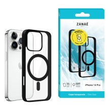 Coque compatible MagSafe pour iPhone 14 Pro en noir