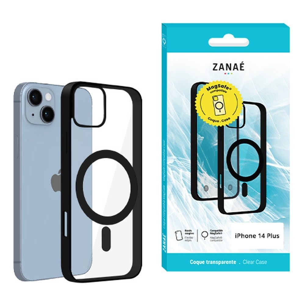 Coque MagSafe noire compatible iPhone 14 Plus