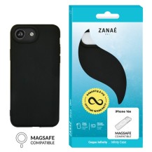 Coque Infinity MagSafe noire pour iPhone 16e.