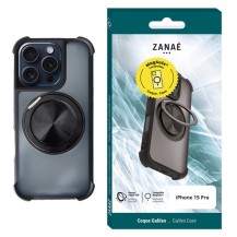 Coque Galileo MagSafe noire pour iPhone 15 Pro