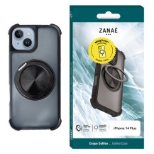 Coque Galileo MagSafe pour iPhone 14 Plus en noir avec support intégré