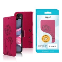 Étui Blowball rouge pour iPhone 11 avec rangement cartes