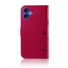 Étui Blowball rouge pour iPhone 16 avec rangement pour cartes