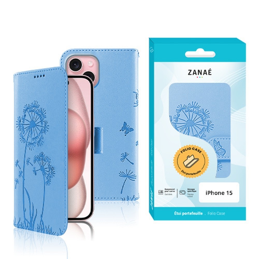 Etui Blowball Bleu pour iPhone 15