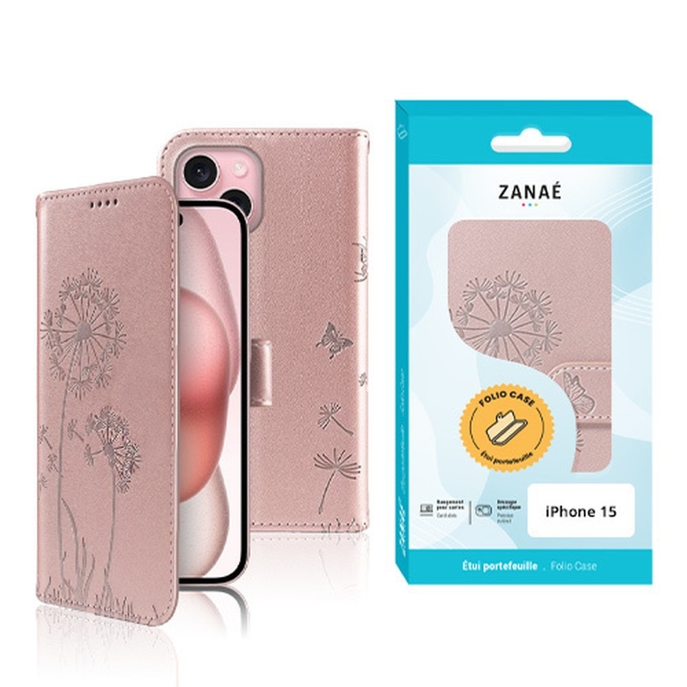 Étui Blowball rose compatible iPhone 15