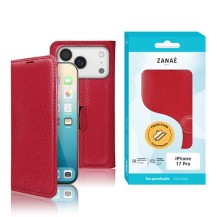 Étui Portefeuille Zanae pour iPhone 17 Pro en rouge