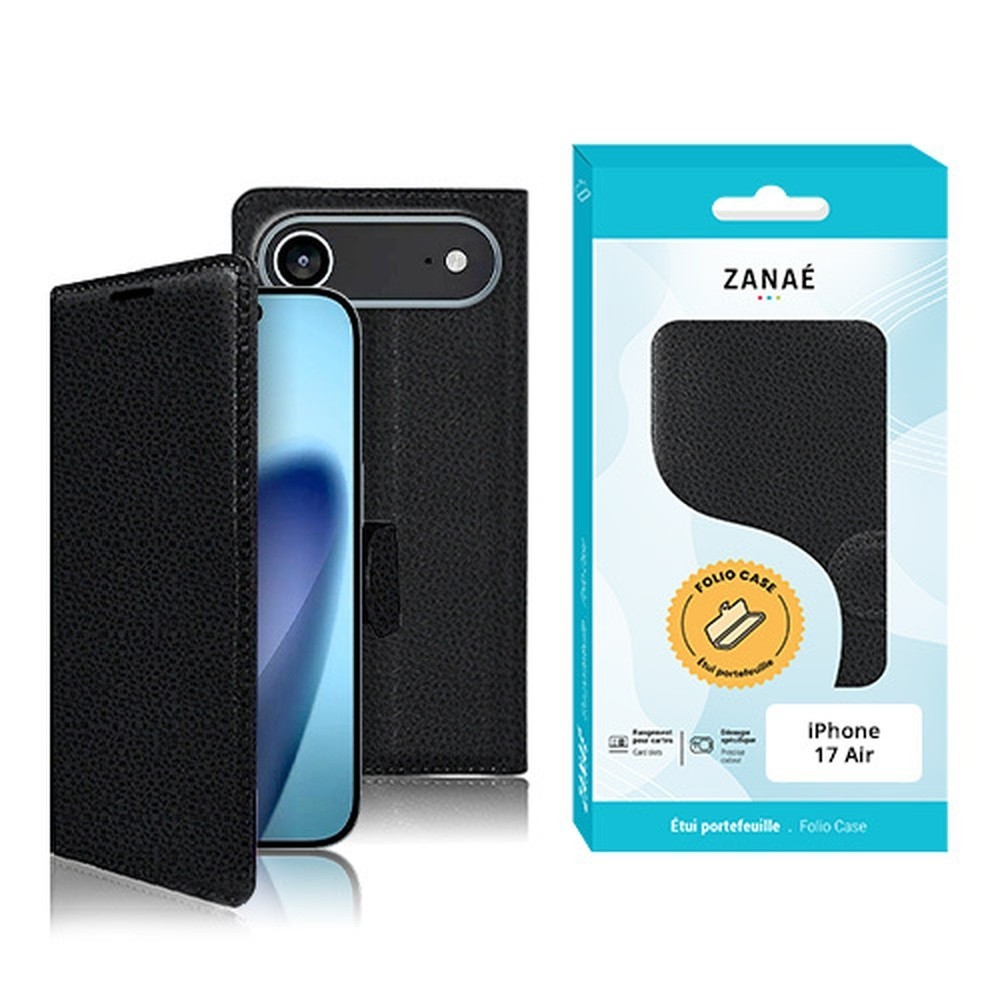Etui Portefeuille Zanae pour iPhone 17 Air Noir