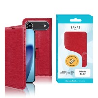 Etui portefeuille rouge pour iPhone 17 Air