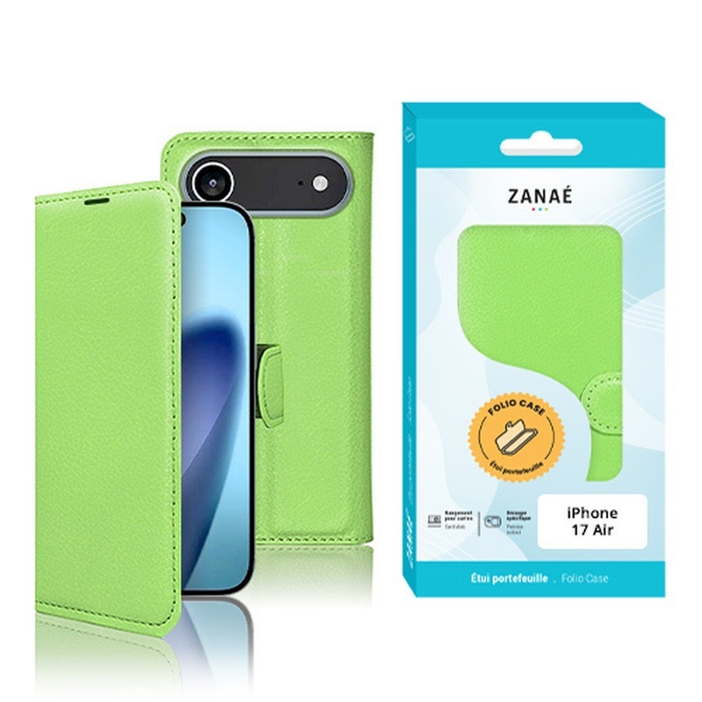Étui Portefeuille Zanae Vert pour iPhone 17 Air
