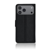 Étui Portefeuille Zanae en noir pour iPhone 17 Pro Max