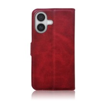 Portefeuille Zanae Columbia rouge pour iPhone 17 en cuir PU
