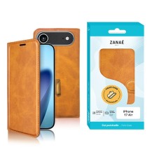 Portefeuille Zanae Columbia pour iPhone 17 Air en cuir PU moutarde